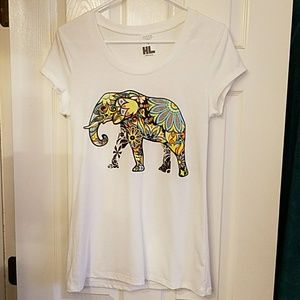 L short sleeve elephant tee